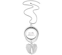 Collier avec pendentif en forme d'ailes d'ange avec inscription « There Is Nothing Good or Bad »