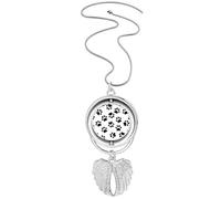 Collier avec pendentif en forme d'ailes d'ange avec motif empreinte de patte de chat