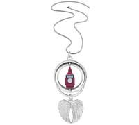 Collier avec pendentif en forme d'ailes d'ange avec pendentif en forme de drapeau du Royaume-Uni et Big Ben