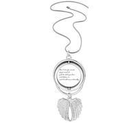 Collier avec pendentif en forme d'ailes d'ange avec rotation « Don't aim for Success If You Want It »