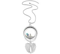 Collier avec pendentif en forme d'ailes d'ange et de bâtiments de ville du Canada