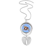 Collier avec pendentif en forme d'ailes d'ange et de moines barbares, M