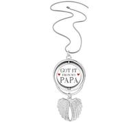 Collier avec pendentif en forme d'ailes d'ange pour enfants « Got It From My Papa »