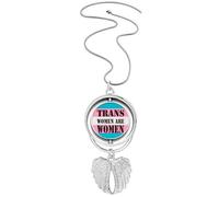 Collier avec pendentif en forme d'ailes d'ange pour femme trans LGBT