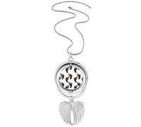Collier avec pendentif en forme d'ailes d'ange pour protéger les contours des empreintes de pas noires