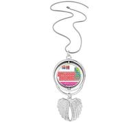 Collier avec pendentif en forme d'ailes d'ange pour table périodique