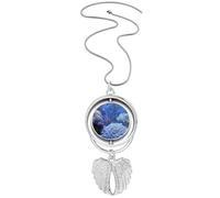 Collier avec pendentif en forme d'ailes d'ange représentant une image de poisson-clown