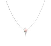 Collier avec pendentif en forme de bouquet de fleurs - Insérer vos propres plantes artistiques minimalistes - Bijoux souvenirs personnalisés, 100*70*30mm, Cuivre, Pas de pierre précieuse