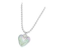 Collier avec pendentif en forme de bulle d'amour en titane avec extension de chaîne, accessoire de mode, accessoire de clavicule pour elle, chaîne de cou réglable, One Size, Comme décrit, Comme décrit