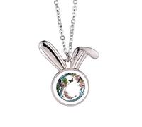 Collier avec pendentif en forme de carpe pivoine et lotus