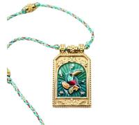 Collier avec pendentif en forme de carte de tarot d'inspiration vintage - Style artistique rétro - Pour femme - Pendentif unique fait à la main, taille unique, Comme décrit, Comme décrit.
