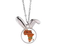 Collier avec pendentif en forme de carte du continent africain