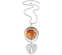Collier avec pendentif en forme de carte du continent africain avec pendentif en forme d'ailes d'ange