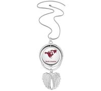 Collier avec pendentif en forme de carte du nord amecontinent avec ailes d'ange