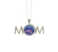 Collier avec pendentif en forme de cellule scientifique microcosque, cadeau de fête des mères pour maman, grand-mère, bijou d'anniversaire, M