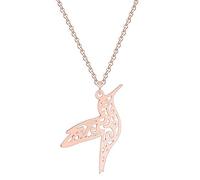 Collier avec pendentif en forme de colibri en origami pour femme