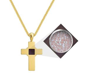 Collier avec pendentif en forme de croix avec la plus petite Bible nano sur les bijoux - Pendentif chrétien pour homme ou femme avec toutes les écritures microscopiques KJV du Nouveau Testament sur