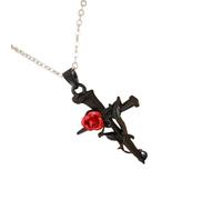 Collier avec pendentif en forme de crucifix floral tendance en alliage pour tenues décontractées ou occasions spéciales Chaîne réglable, taille unique, Comme décrit, Comme décrit.