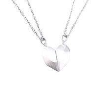Collier avec pendentif en forme de cœur brisé pour couples, amoureux, meilleur ami, cadeau de mariage, Saint-Valentin, collier aimanté, collier pour homme, pendentif créatif, Wh2., taille unique