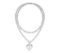 Collier avec pendentif en forme de cœur, chaîne longue, chaîne super longue de 91,4 cm, Uniform code, Métal, Aventurine