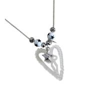 Collier avec pendentif en forme de cœur en acrylique coloré pour une utilisation tendance, One Size, Comme décrit, Produit conforme à la description.