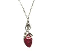 Collier avec pendentif en forme de cœur en alliage pratique pour exprimer l'amour éternel et le mystère dans un style élégant