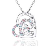 Collier avec pendentif en forme de cœur en cristal « You are Magical » pour filles, filles, petite-fille, nièce, anniversaire