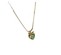 Collier avec pendentif en forme de cœur en forme de nœud coloré en os de serpent élégant pour femme Bijoux haut de gamme