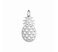 Collier avec pendentif en forme de cœur pour femme - Bijoux tendance en or - En acier inoxydable - Pendentif ananas creux pour femme - Fruit tropical - En acier inoxydable - Anxiété, taille unique
