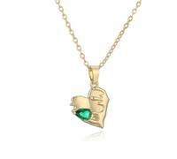 Collier avec pendentif en forme de cœur rose tendance et polyvalent pour les femmes et les filles qui peuvent être portés avec n'importe quel style, adjustable, Cristal