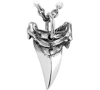 Collier avec pendentif en forme de dent de requin en argent sterling S925 pour homme, style hip-hop, personnalité unique
