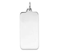 Collier avec pendentif en forme de disque poli sur le devant et l'arrière en argent sterling 925 pour femme 14 mm