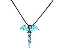 Collier avec pendentif en forme de dragon de chauve-souris collier de totem de la bête de Dieu décoration froide de petits bijoux raffinés Azz