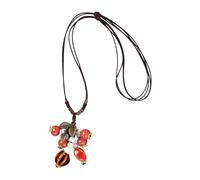 Collier avec pendentif en forme de feuille en céramique - Élégant et réglable - Accessoire de bijoux pour un usage quotidien décontracté et cadeau - Bijoux en perles en céramique, One Size, Comme