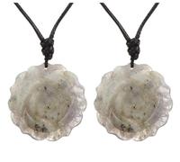 Collier Avec Pendentif en Forme De Fleur en Cristal Sculpté, Pendentif Énergétique en Forme De Rose Rouge Avec Cordon Réglable, Bijou Fantaisie Ras Du Cou En Labradorite pour Femmes Et Hommes