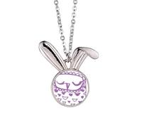Collier avec pendentif en forme de lapin aux yeux fermés