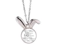 Collier avec pendentif en forme de lapin avec citation amusante Signification de la paresse