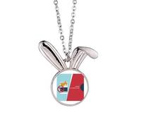 Collier avec pendentif en forme de lapin avec logo Left Cigarettes Are Not Allowed World No Tobacco Day
