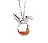 Collier avec pendentif en forme de lapin danois Koling National Landmark Building