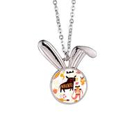 Collier avec pendentif en forme de lapin de Madrid - Motif corrida espagnole - Cadeau idéal