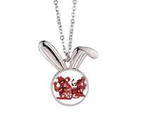 Collier avec pendentif en forme de lapin du zodiaque du Nouvel An du rat en Chine