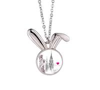 Collier avec pendentif en forme de lapin I Love New York Amecountry City
