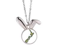 Collier avec pendentif en forme de lapin île ensoleillée