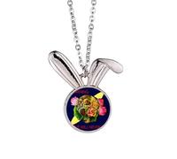Collier avec pendentif en forme de lapin « Love Will Never Die »