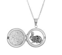 Collier avec pendentif en forme de lapin mignon - Portrait d'animal - Cadeau d'anniversaire