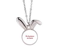 Collier avec pendentif en forme de lapin No Business No Killing Art déco