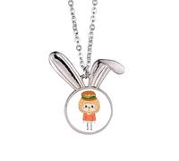 Collier avec pendentif en forme de lapin pour hamburger pain légume graisse UU