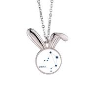 Collier avec pendentif en forme de lapin signe du zodiaque constellation