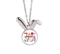 Collier avec pendentif en forme de lapin symbole national du Japon