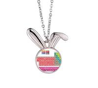 Collier avec pendentif en forme de lapin - Tableau périodique - Cadeau idéal
